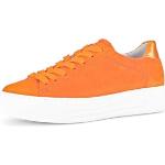 Orange Gabor Low Sneaker mit Schnürsenkel aus Veloursleder leicht für Damen Größe 35,5 