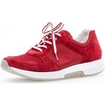 Rote Gabor Low Sneaker mit Schnürsenkel für Damen Größe 38 