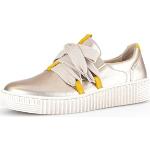 Goldene Gabor Low Sneaker in Normalweite aus Glattleder für Damen Größe 36 