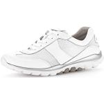 Reduzierte Weiße Gabor Low Sneaker mit Schnürsenkel aus Textil mit herausnehmbarem Fußbett für Damen Größe 39 