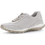 Beige Gabor Low Sneaker aus Glattleder mit herausnehmbarem Fußbett für Damen Größe 41 