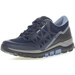 Blaue Gabor Gore Tex Low Sneaker mit Schnürsenkel aus Textil mit herausnehmbarem Fußbett für Damen Größe 39 
