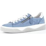 Blaue Gabor Heaven Low Sneaker mit Schnürsenkel aus Glattleder mit herausnehmbarem Fußbett für Damen Größe 43 