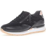 Schwarze Gabor Low Sneaker mit Schnürsenkel aus Veloursleder mit herausnehmbarem Fußbett für Damen Größe 41 