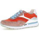 Korallenrote Gabor Low Sneaker mit Schnürsenkel aus Glattleder mit herausnehmbarem Fußbett für Damen Größe 37 