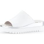 Weiße Gabor Damenclogs & Damenpantoletten ohne Verschluss in Breitweite Größe 42,5 für den für den Sommer 