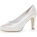Weiße Gabor High Heels & Stiletto-Pumps in Normalweite aus Veloursleder für Damen Größe 43 