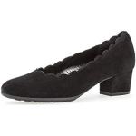Schwarze Elegante Gabor Comfort Runde High Heels & Stiletto-Pumps in Breitweite aus Veloursleder für Damen Größe 36 