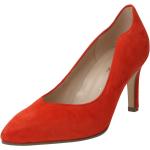 Rote Spitze Pfennigabsatz High Heels & Stiletto-Pumps ohne Verschluss aus Veloursleder für Damen Größe 37 mit Absatzhöhe bis 3cm 