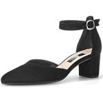 Reduzierte Schwarze Gabor High Heels & Stiletto-Pumps mit Riemchen in Breitweite aus Veloursleder für Damen Größe 40,5 
