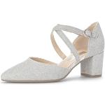Silberne Elegante Gabor High Heels & Stiletto-Pumps mit Riemchen in Normalweite aus Glattleder für Damen Größe 35,5 