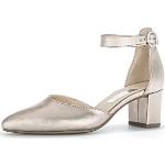 Reduzierte Beige Gabor High Heels & Stiletto-Pumps mit Riemchen in Normalweite aus Glattleder für Damen Größe 38 