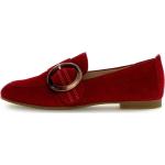 Rote Gabor Slipper in Normalweite aus Leder für Damen Größe 43 