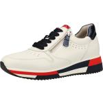 Weiße Gabor Low Sneaker mit Reißverschluss aus Leder mit herausnehmbarem Fußbett für Damen Größe 38,5 