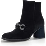 Reduzierte Schwarze Elegante Gabor Ankle Boots & Klassische Stiefeletten aus Veloursleder für Damen Größe 39 