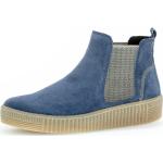 Reduzierte Blaue Gabor Fashion Chelsea-Boots für Damen mit Absatzhöhe bis 3cm 