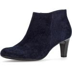 Reduzierte Blaue Elegante Gabor Fashion Ankle Boots & Klassische Stiefeletten mit Reißverschluss aus Kunstleder für Damen mit Absatzhöhe 5cm bis 7cm 
