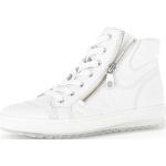 Reduzierte Weiße Gabor Fashion High Top Sneaker & Sneaker Boots mit Reißverschluss aus Leder für Damen Größe 38 