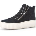 Reduzierte Schwarze Gabor Fashion High Top Sneaker & Sneaker Boots mit Reißverschluss aus Nubukleder für Damen mit Absatzhöhe 3cm bis 5cm 