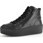 Reduzierte Schwarze Gabor Fashion High Top Sneaker & Sneaker Boots mit Reißverschluss aus Glattleder für Damen mit Absatzhöhe 3cm bis 5cm 