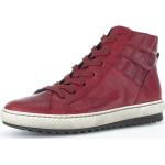 Reduzierte Rote Melierte Gabor Fashion High Top Sneaker & Sneaker Boots mit Reißverschluss aus Glattleder für Damen mit Absatzhöhe 5cm bis 7cm 
