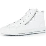 Reduzierte Weiße Gabor Florenz High Top Sneaker & Sneaker Boots mit Reißverschluss aus Kalbsleder für Damen 