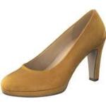 Gelbe Gabor Trichterabsatz High Heels & Stiletto-Pumps in Normalweite aus Textil für Damen Größe 40,5 mit Absatzhöhe 7cm bis 9cm 