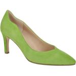 Hellgrüne Gabor Spitze High Heels & Stiletto-Pumps in Normalweite aus Veloursleder mit herausnehmbarem Fußbett für Damen mit Absatzhöhe 5cm bis 7cm 