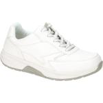Weiße Gabor Rollingsoft Runde Low Sneaker in Normalweite aus Glattleder mit herausnehmbarem Fußbett für Damen Größe 40,5 