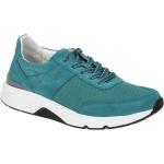 Blaue Gabor Rollingsoft Runde Low Sneaker in Normalweite aus Mesh mit herausnehmbarem Fußbett für Damen Größe 39 