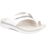 Weiße Gabor Rollingsoft Runde Damenclogs & Damenpantoletten in Normalweite aus Glattleder mit herausnehmbarem Fußbett Größe 40,5 