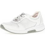 Weiße Unifarbene Gabor Rollingsoft Low Sneaker in Normalweite aus Kalbsleder leicht für Damen Größe 35 