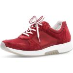 Rote Gabor Rollingsoft Low Sneaker aus Leder für Damen Größe 42 