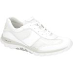 Weiße Gabor Rollingsoft Runde Low Sneaker in Normalweite aus Leder mit herausnehmbarem Fußbett für Damen Größe 39,5 