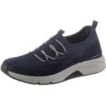 Reduzierte Blaue Gabor Rollingsoft Low Sneaker ohne Verschluss in Normalweite aus Leder für Damen Größe 36 