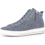 Reduzierte Blaue Gabor Florenz Runde High Top Sneaker & Sneaker Boots mit Reißverschluss in Komfortweite aus Veloursleder leicht für Damen Größe 42 