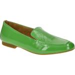 Hellgrüne Elegante Gabor Damenmokassins in Normalweite aus Leder mit herausnehmbarem Fußbett mit Absatzhöhe 5cm bis 7cm 