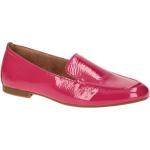 Pinke Elegante Gabor Damenmokassins in Normalweite aus Leder mit herausnehmbarem Fußbett mit Absatzhöhe 5cm bis 7cm 