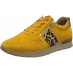 Reduzierte Gelbe Elegante Gabor Low Sneaker mit Schnürsenkel in Normalweite aus Leder Leicht für Damen Größe 44 