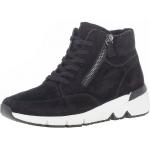 Reduzierte Schwarze Gabor High Top Sneaker & Sneaker Boots mit Reißverschluss aus Leder für Damen Größe 42 