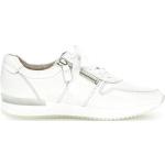 Reduzierte Weiße Gabor Low Sneaker mit Schnürsenkel aus Veloursleder für Damen Größe 39,5 