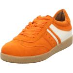 Orange Gabor Low Sneaker mit Schnürsenkel in Normalweite aus Leder für Damen Größe 38 