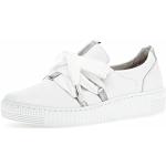 Weiße Gabor Slip-on Sneaker ohne Verschluss aus Leder für Damen Größe 36,5 