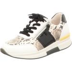 Weiße Gabor Rollingsoft Low Sneaker mit Schnürsenkel in Normalweite aus Leder für Damen Größe 37 