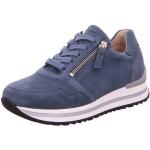 Reduzierte Blaue Gabor Low Sneaker mit Schnürsenkel aus Leder für Damen Größe 40,5 