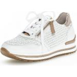 Reduzierte Weiße Gabor Low Sneaker ohne Verschluss aus Leder für Damen Größe 40 