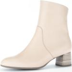 Beige Gabor Ankle Boots & Klassische Stiefeletten mit Reißverschluss aus Glattleder mit herausnehmbarem Fußbett für Damen Größe 42,5 