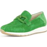 Grüne Lederschuhe & Kunstlederschuhe aus Veloursleder mit herausnehmbarem Fußbett für Damen Größe 39 mit Absatzhöhe bis 3cm 