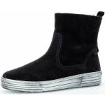Reduzierte Schwarze Gabor Runde Blockabsatz Ankle Boots & Klassische Stiefeletten mit Reißverschluss aus Leder für Damen für den für den Winter 