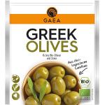 GAEA Bio Grüne Oliven mit Stein | 8 x 150g | Handgeerntet & in Olivenöl mariniert | Perfekt als Snack